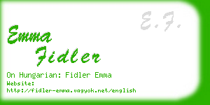 emma fidler business card